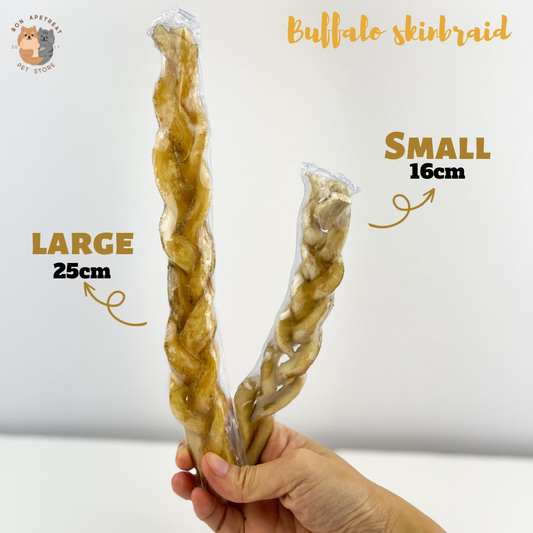 Buffalo braid skin chew