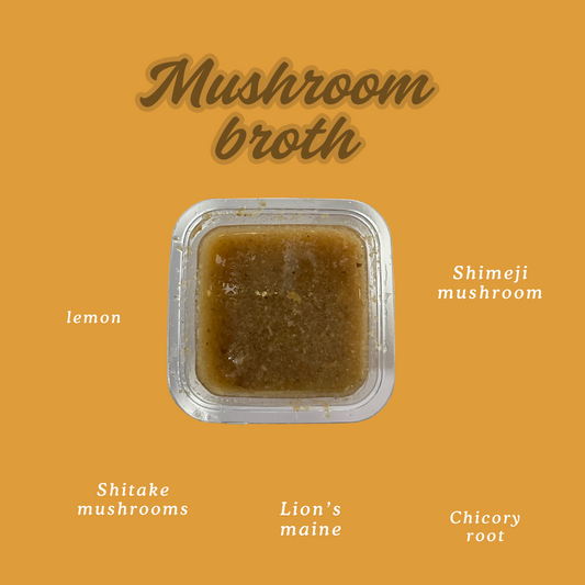 Mushroom Broth frozen topper