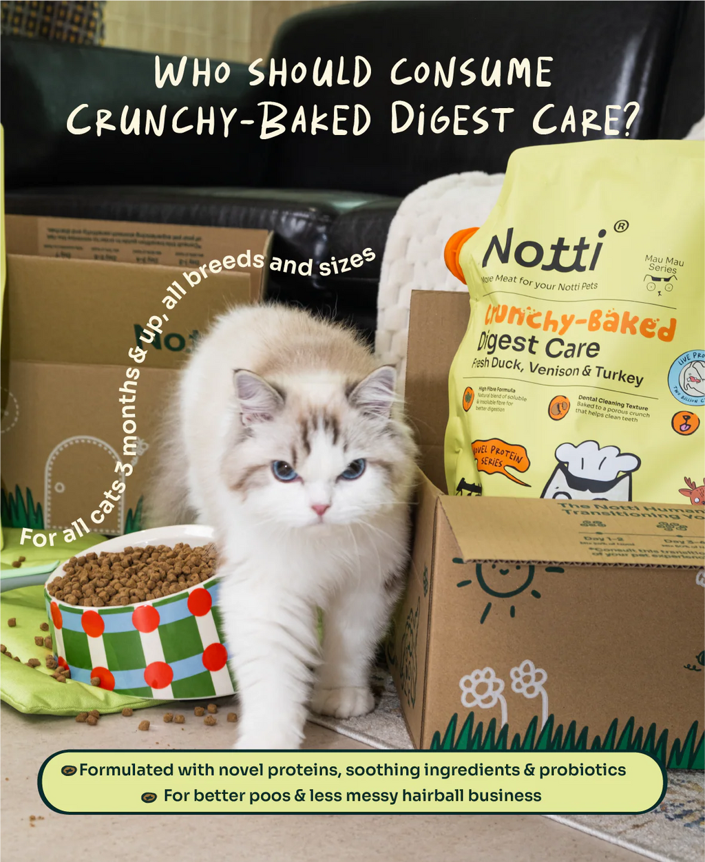 Crunchy-Baked Digest Care Fresh Duck, Venison & Turkey