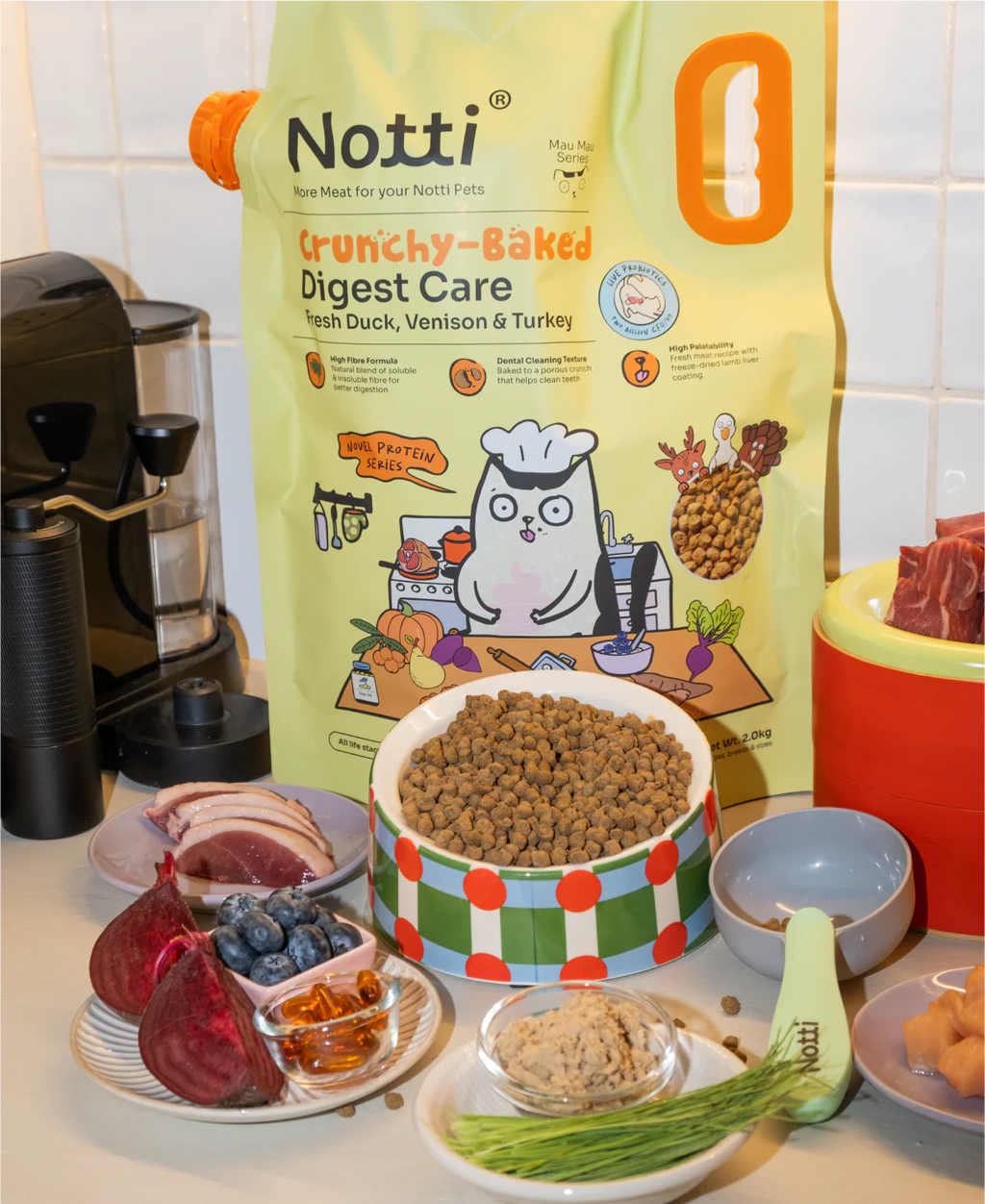 Crunchy-Baked Digest Care Fresh Duck, Venison & Turkey