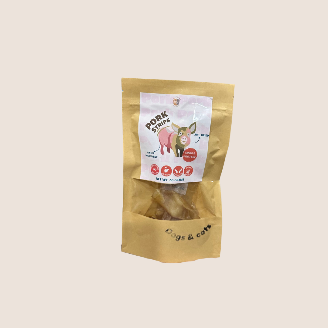 Air - dried Pork skin strip chews for dogs