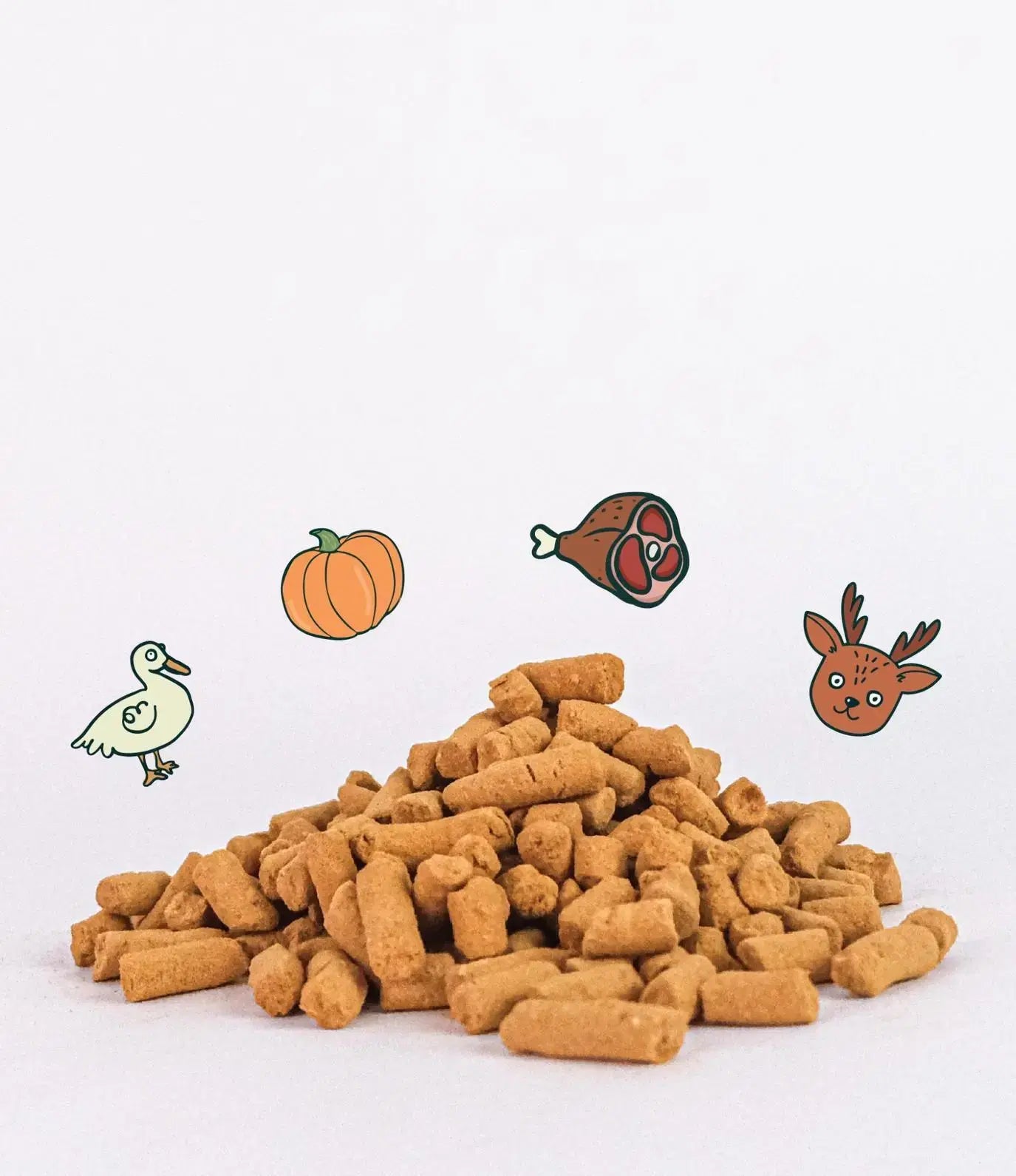 Stool Regulator Duck, Venison, Beef Freeze-Dried Chunks